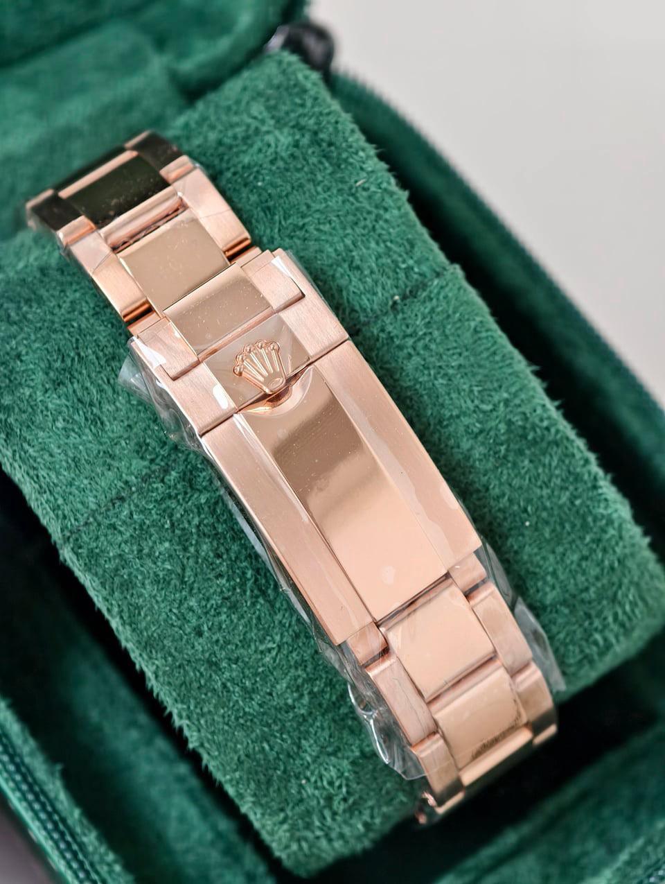 Daytona casing rainbow with tungsten weighted CNC case bracelet with moissanite dial and bezel with RG plating