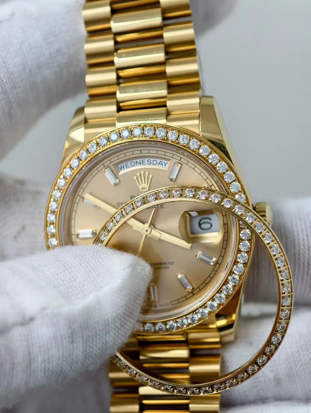 Day Date 36mm moissanite bezel