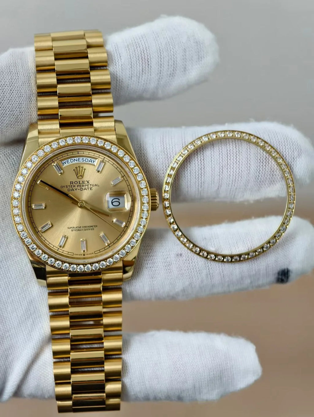 Day Date 36mm moissanite bezel