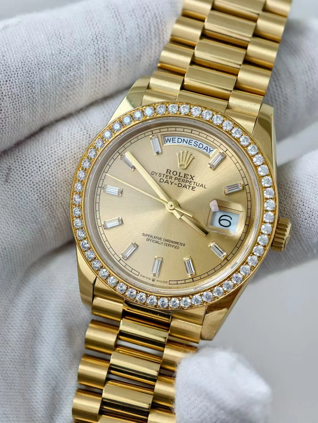 Day Date 36mm moissanite bezel