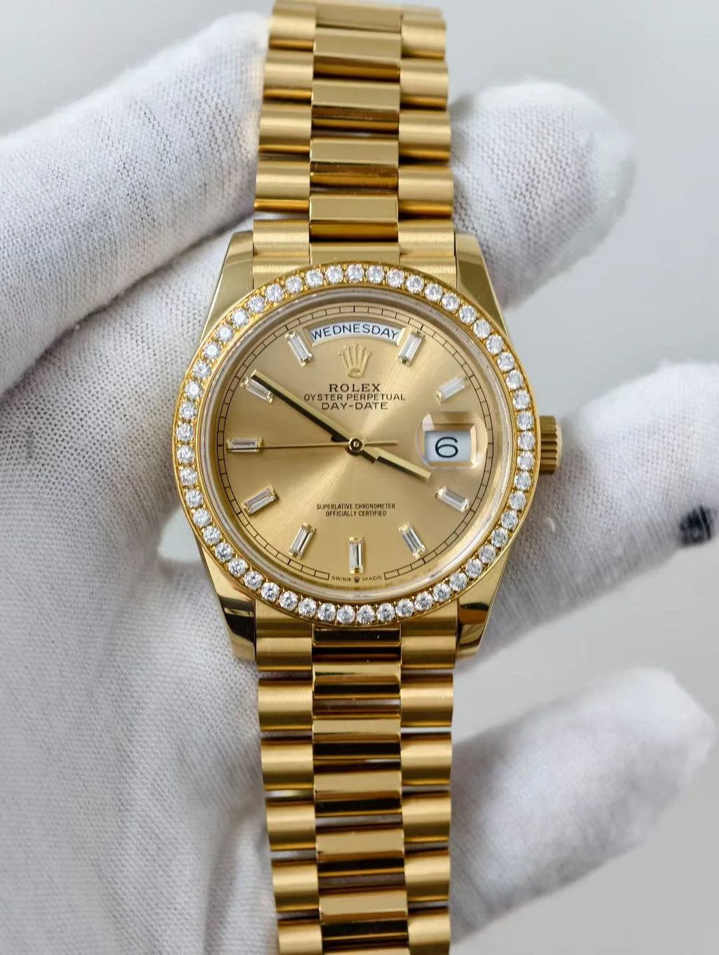 Day Date 36mm moissanite bezel